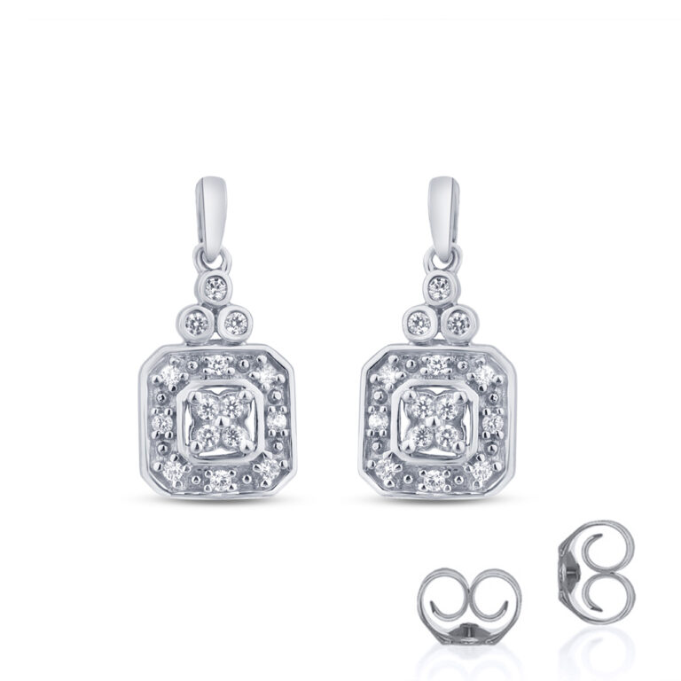 Art Deco Inspired Lab Grown Diamond Earrings