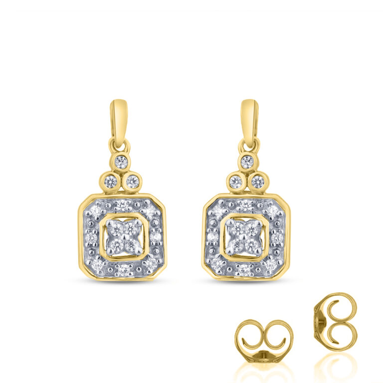 Art Deco Inspired Lab Grown Diamond Earrings