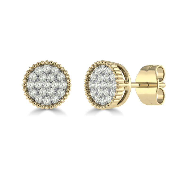 Vintage Inspired Opulent Diamond Cluster Earrings
