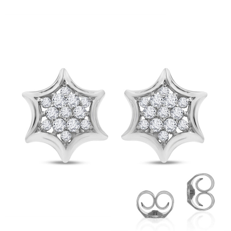 Lab Grown Star Shaped Diamond Earrings