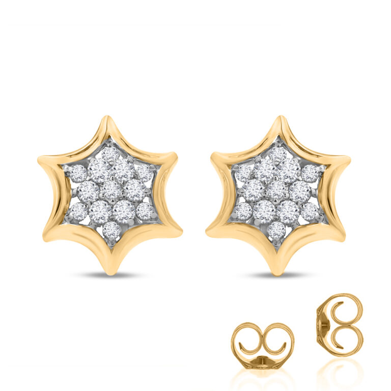 Lab Grown Star Shaped Diamond Earrings