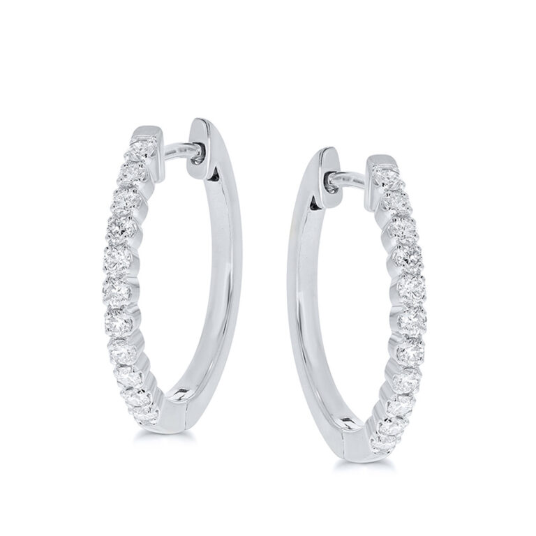 Dangling Lab Grown Diamond Hoop Earring