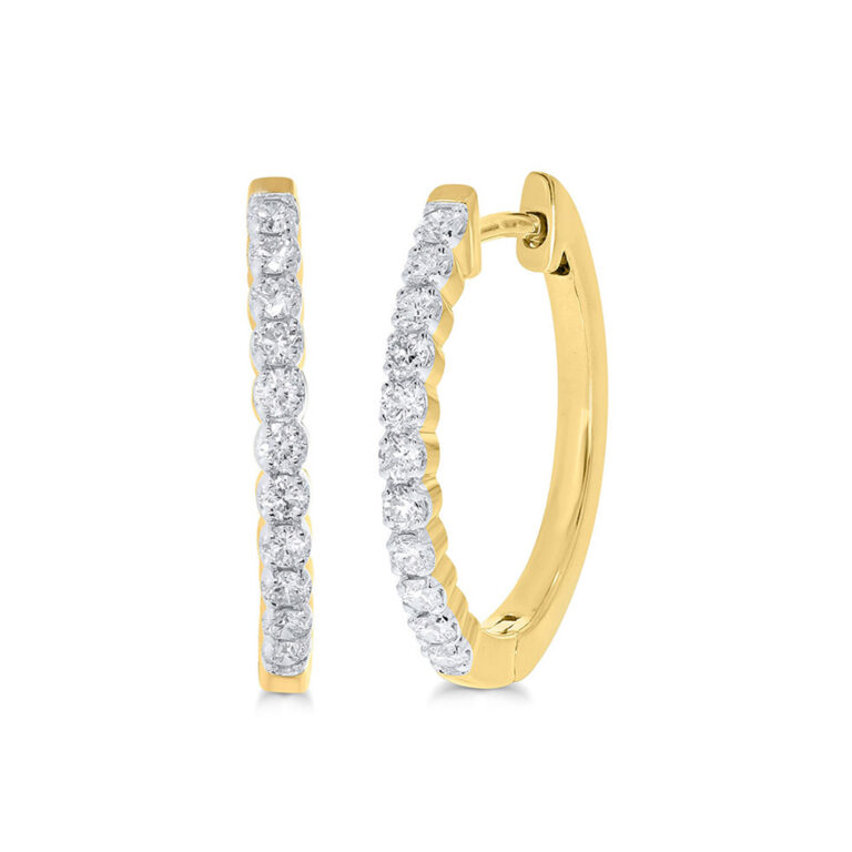 Dangling Lab Grown Diamond Hoop Earring