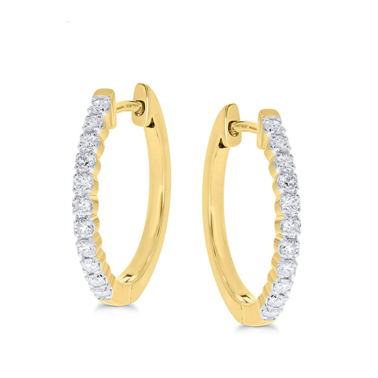 Dangling Lab Grown Diamond Hoop Earring