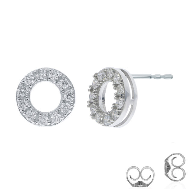 14K yellow Gold 1/3 ct. tw. _1,Lab Grown Circle Diamond Earrings