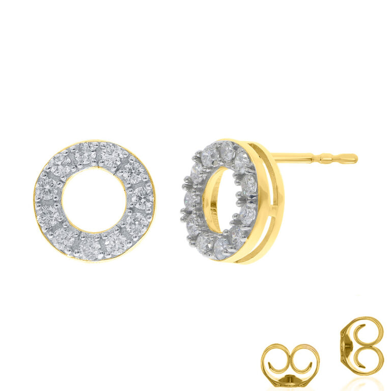 Lab Grown Circle Diamond Earrings