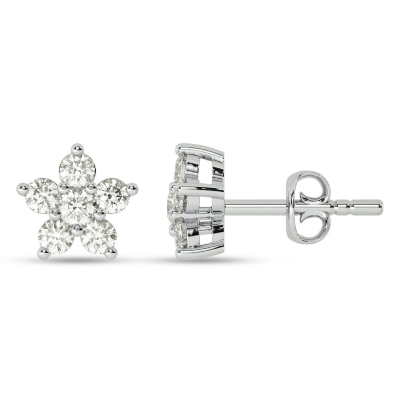 Floral Constellation Lab Grown Diamond Studs Earrings