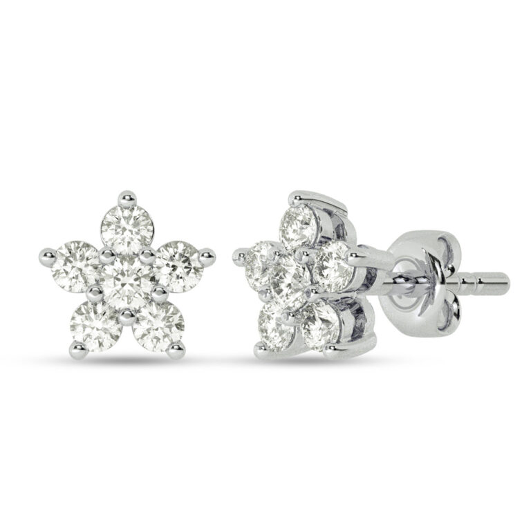 Floral Constellation Lab Grown Diamond Studs Earrings