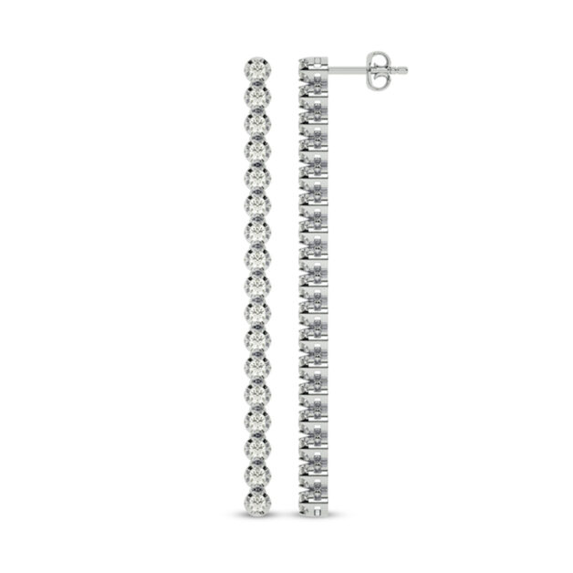 Cascading Brilliant Lab Grown Diamond Earrings | 14K White Gold 1 1/2 ct. tw._1
