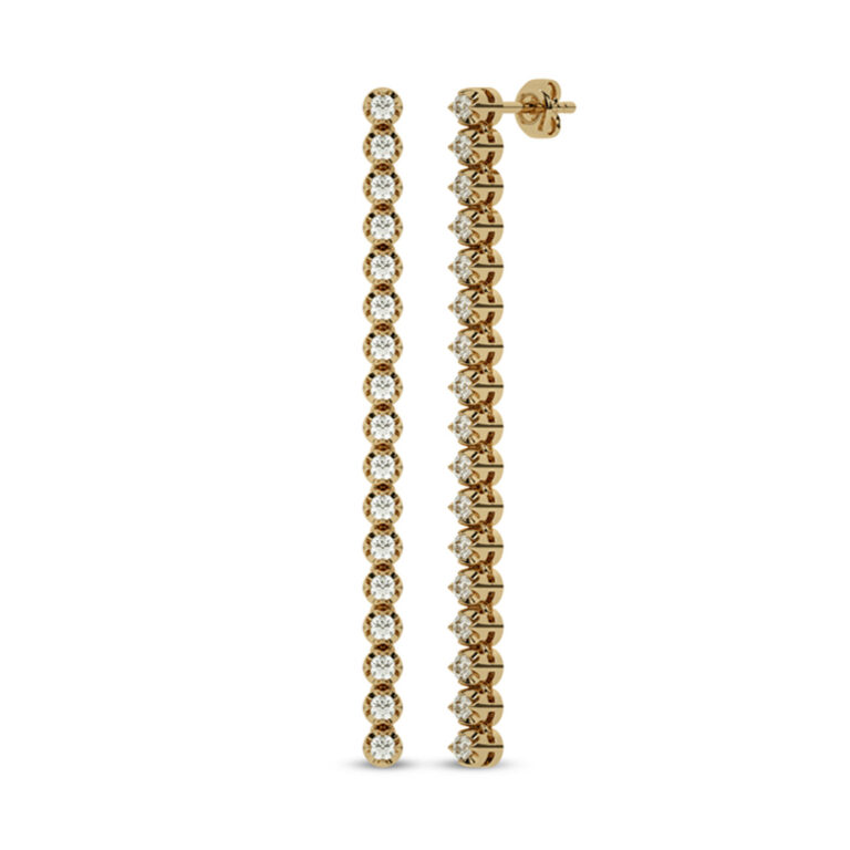 Cascading Brilliant Lab Grown Diamond Earrings