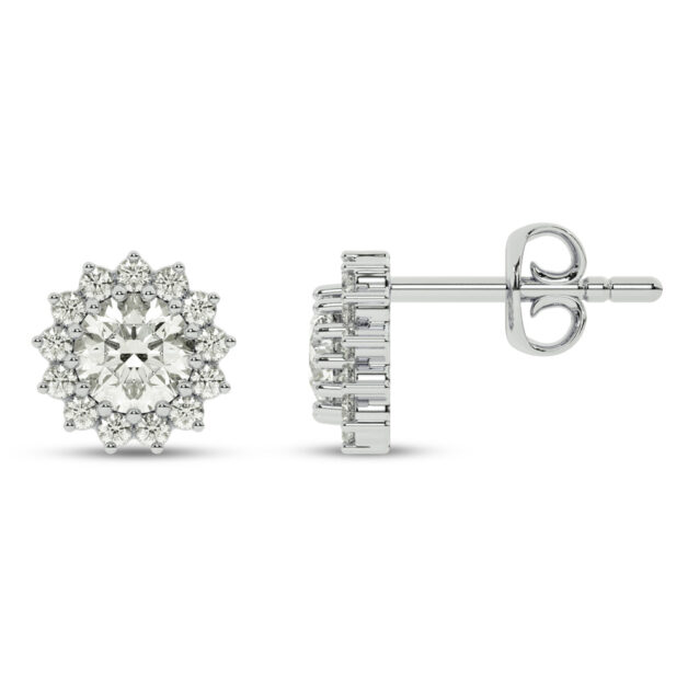 Sunfire Lab Grown Diamond Stud Earrings | 14K White Gold 1 1/2 ct. tw._1