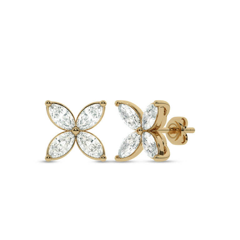 Lab Grown Marquise Bloom Diamond Earrings