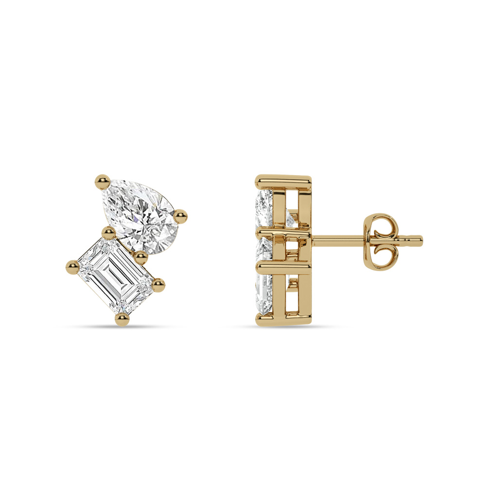 Destined Embrace Lab Diamond Earrings | 14K Yellow Gold 2 ct. tw.