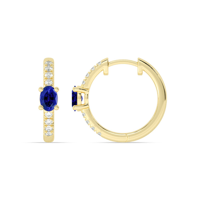 Lab Grown Diamond Celestial Stop Huggie Earring