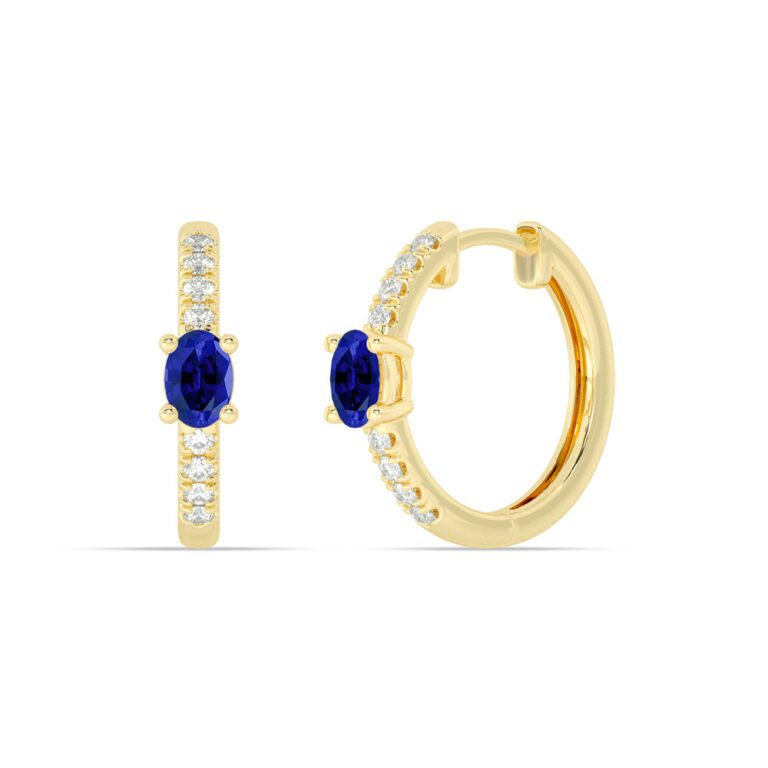 Lab Grown Diamond Celestial Stop Huggie Earring
