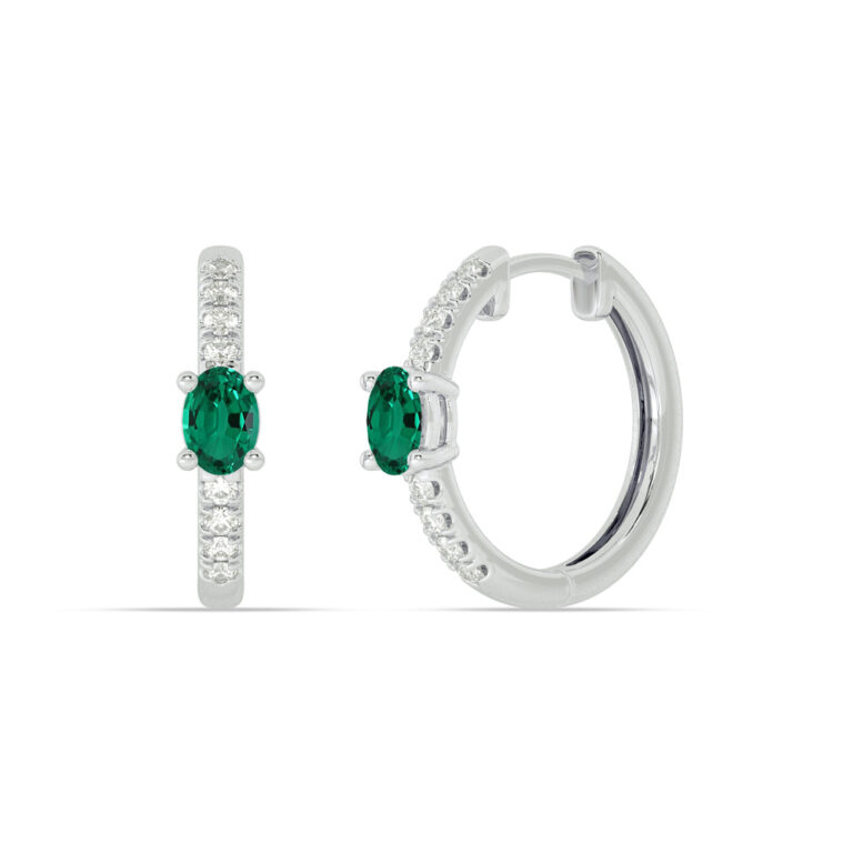 Lab Grown Diamond Celestial Stop Huggie Earring