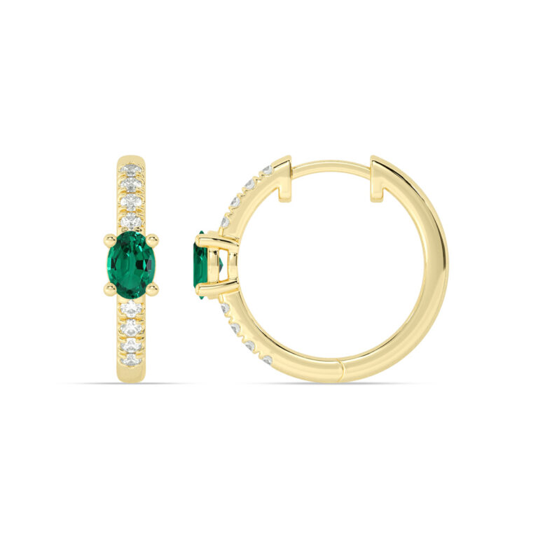 Lab Grown Diamond Celestial Stop Huggie Earring