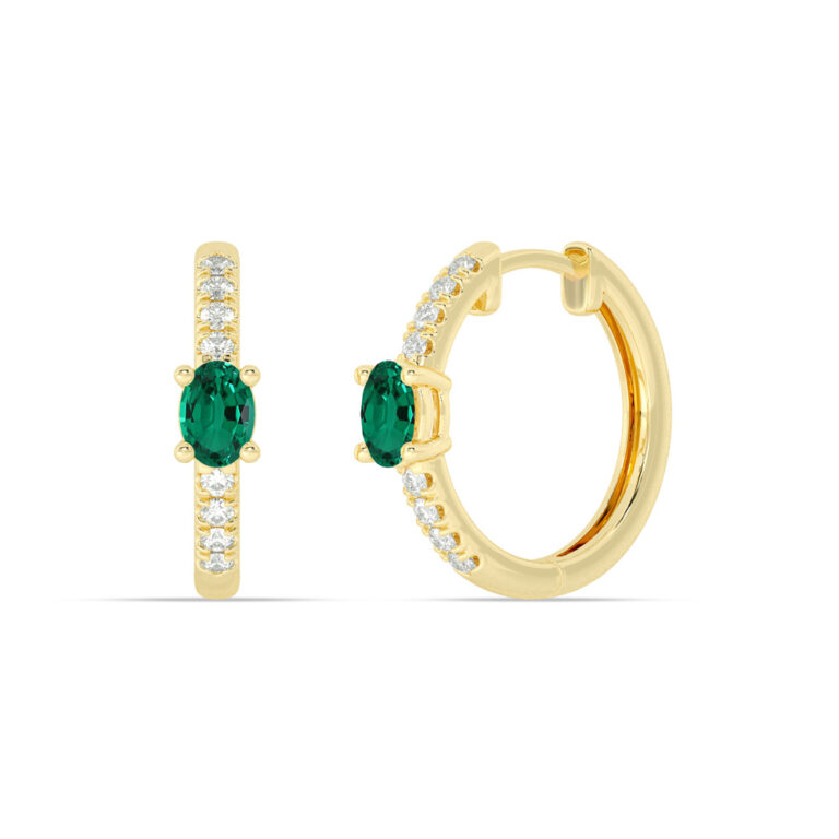 Lab Grown Diamond Celestial Stop Huggie Earring