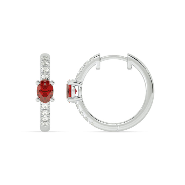 Lab Grown Diamond Celestial Stop Huggie Earring