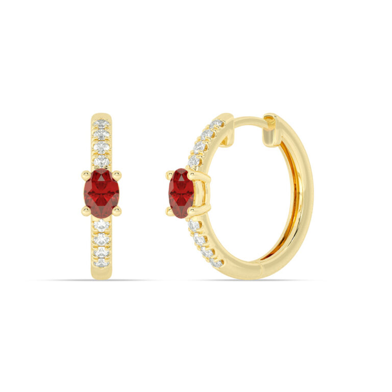 Lab Grown Diamond Celestial Stop Huggie Earring
