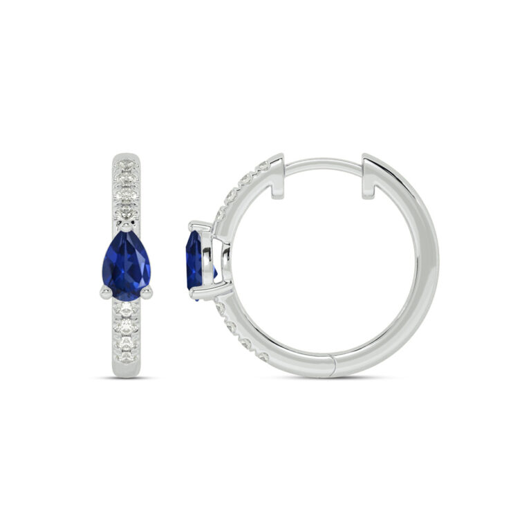 Lab Grown Diamond Celestial Stop Huggie Earring