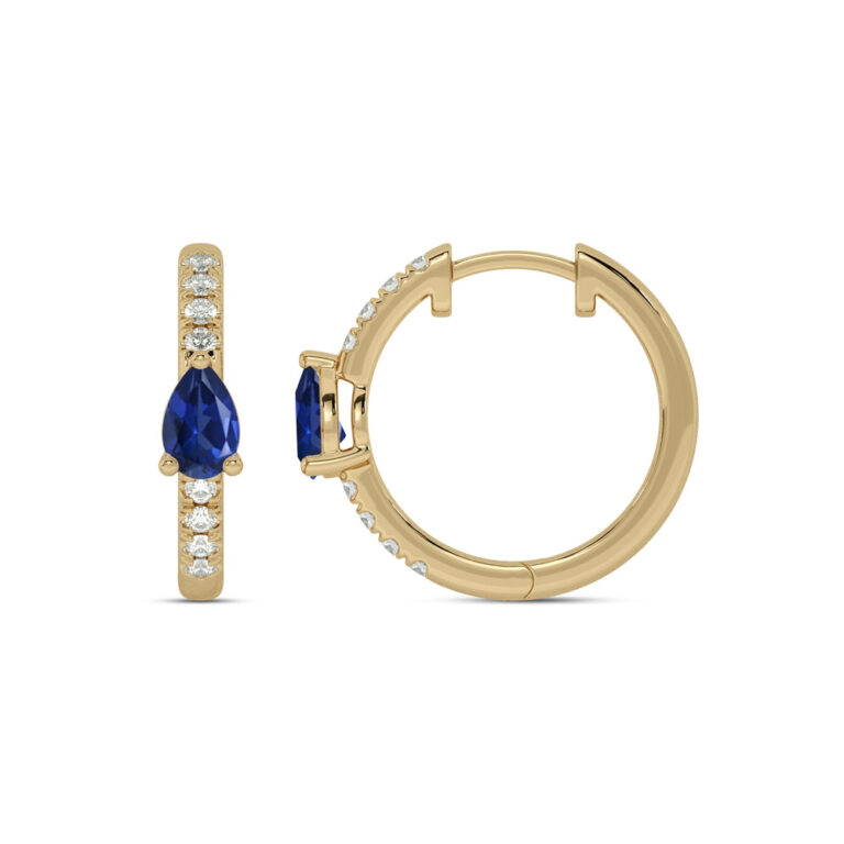 Lab Grown Diamond Celestial Stop Huggie Earring