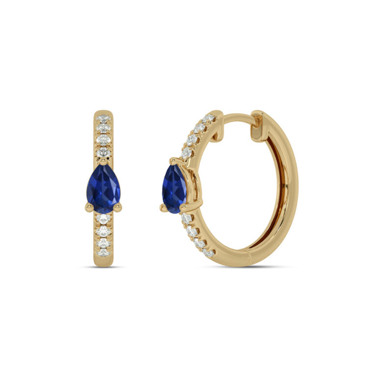 Lab Grown Diamond Celestial Stop Huggie Earring