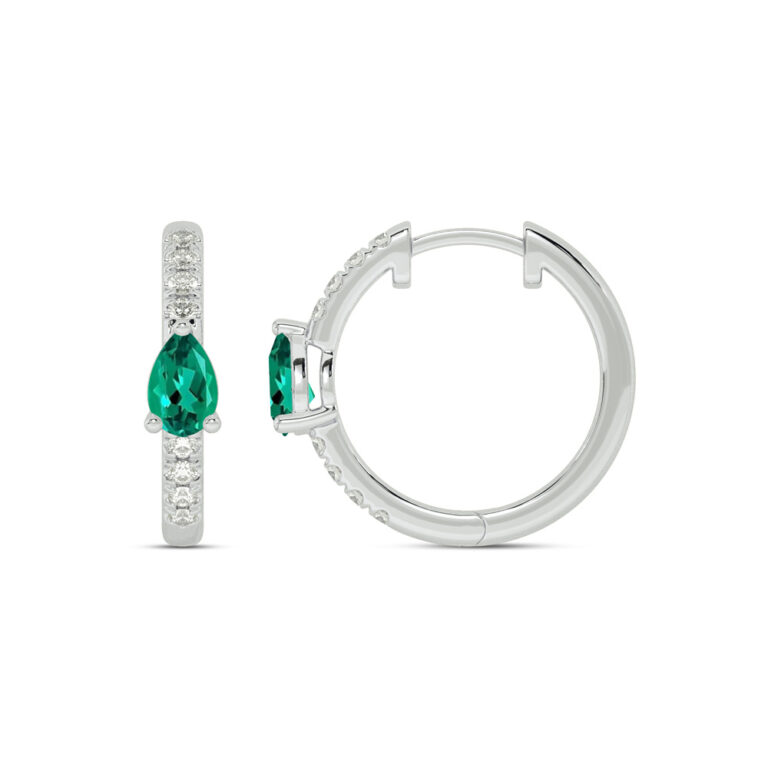 Lab Grown Diamond Celestial Stop Huggie Earring