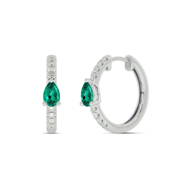 Lab Grown Diamond Celestial Stop Huggie Earring