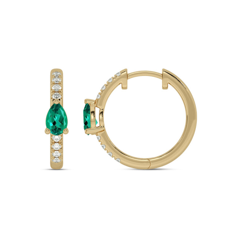Lab Grown Diamond Celestial Stop Huggie Earring