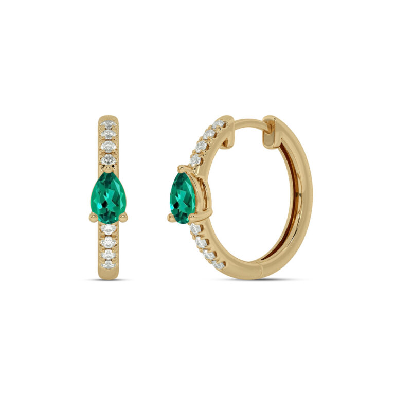 Lab Grown Diamond Celestial Stop Huggie Earring