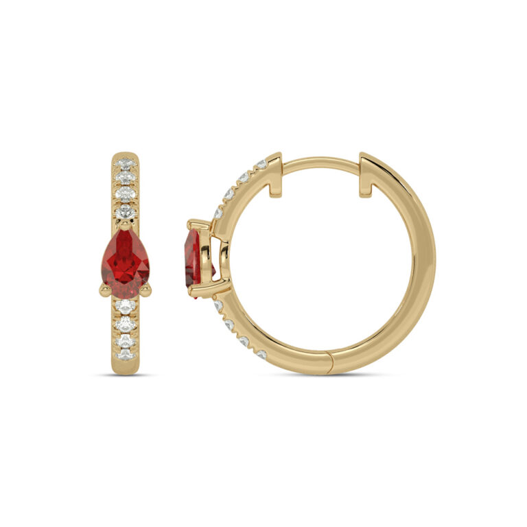Lab Grown Diamond Celestial Stop Huggie Earring