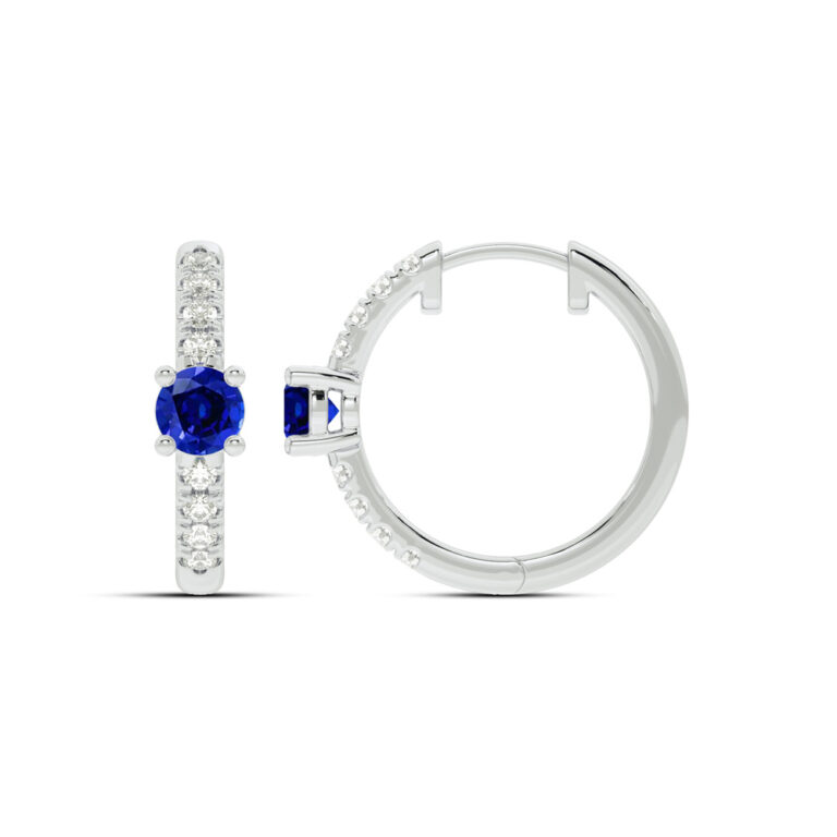 Lab Grown Diamond Celestial Stop Huggie Earring