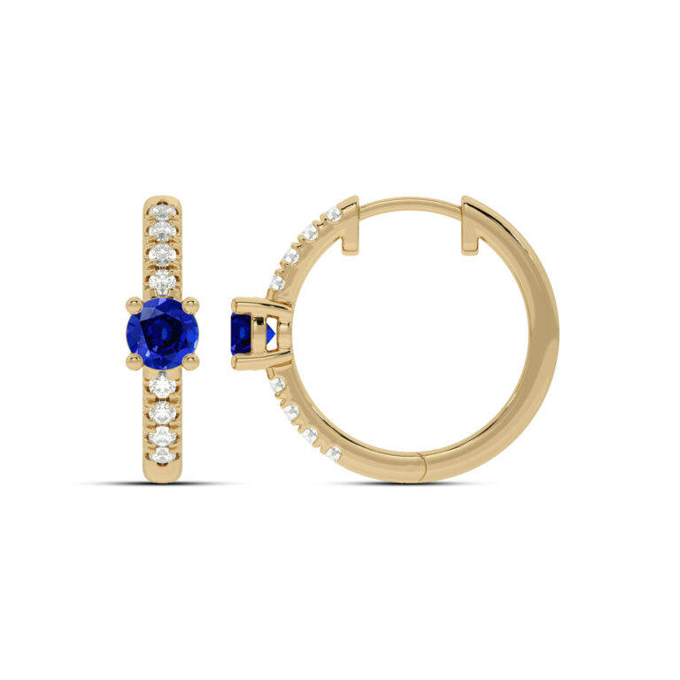 Lab Grown Diamond Celestial Stop Huggie Earring