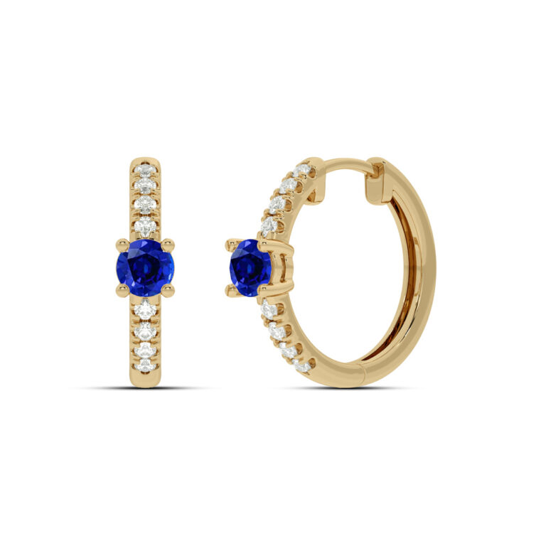Lab Grown Diamond Celestial Stop Huggie Earring