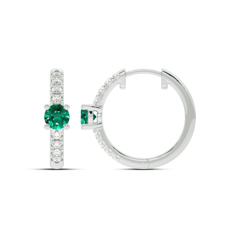 Lab Grown Diamond Celestial Stop Huggie Earring