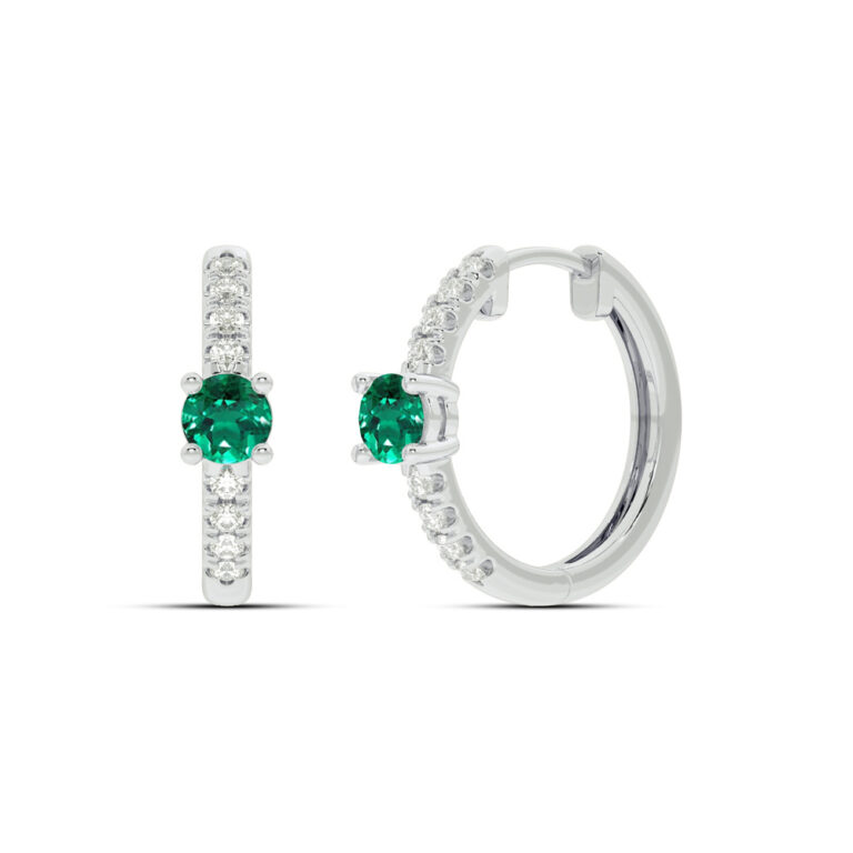 Lab Grown Diamond Celestial Stop Huggie Earring