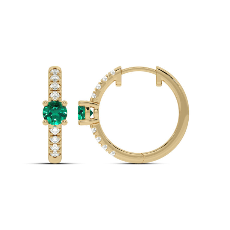 Lab Grown Diamond Celestial Stop Huggie Earring