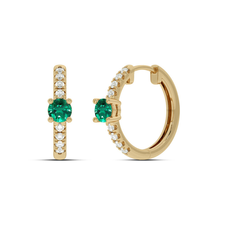 Lab Grown Diamond Celestial Stop Huggie Earring