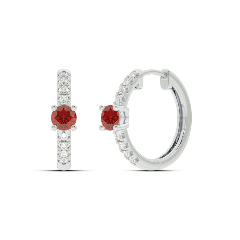 Lab Grown Diamond Celestial Stop Huggie Earring