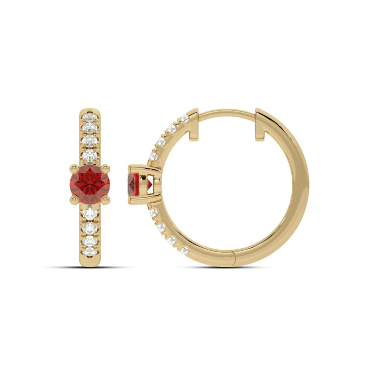 Lab Grown Diamond Celestial Stop Huggie Earring