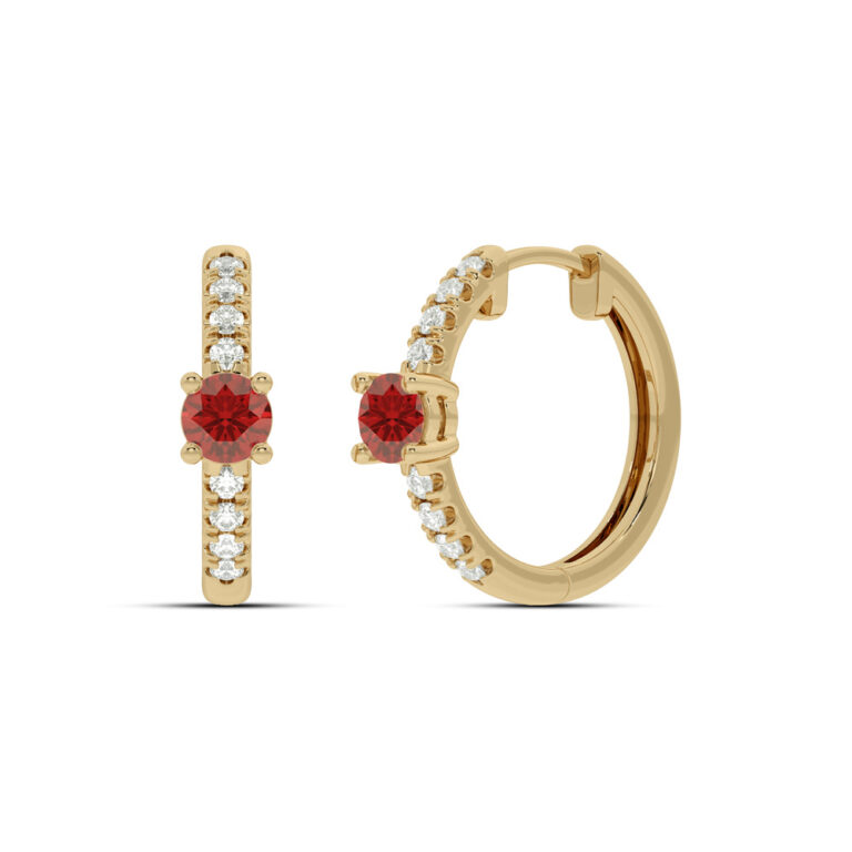 Lab Grown Diamond Celestial Stop Huggie Earring