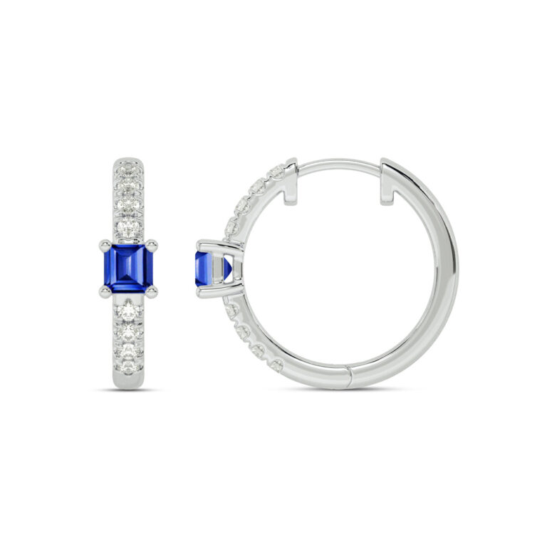 Lab Grown Diamond Celestial Stop Huggie Earring