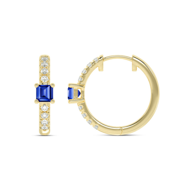 Lab Grown Diamond Celestial Stop Huggie Earring