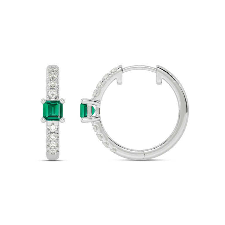 Lab Grown Diamond Celestial Stop Huggie Earring
