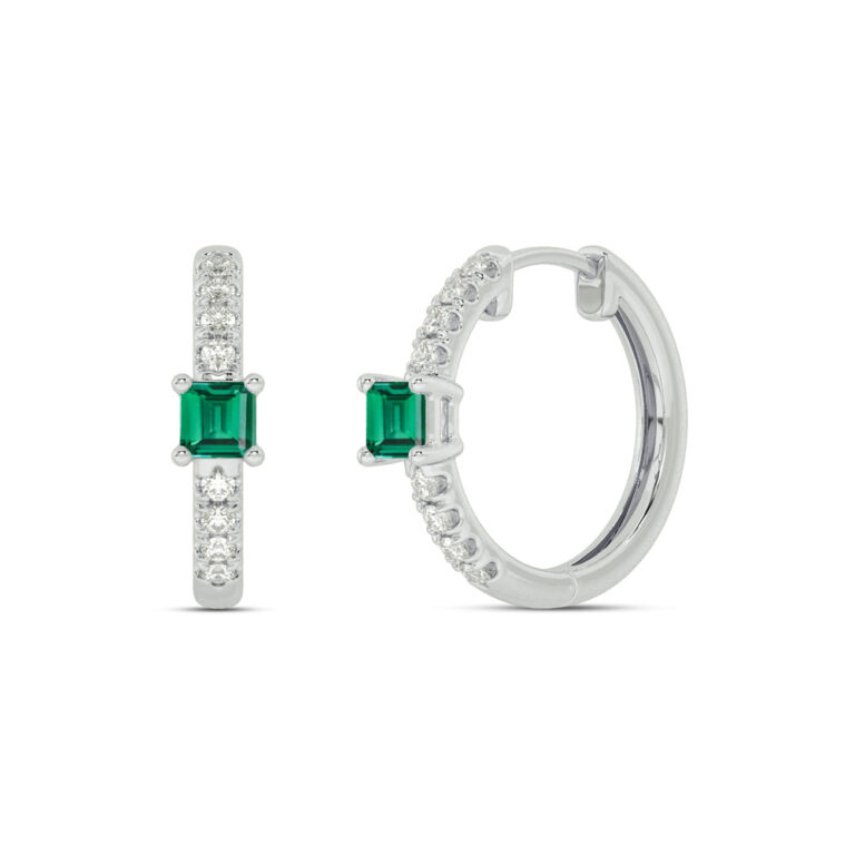 Lab Grown Diamond Celestial Stop Huggie Earring