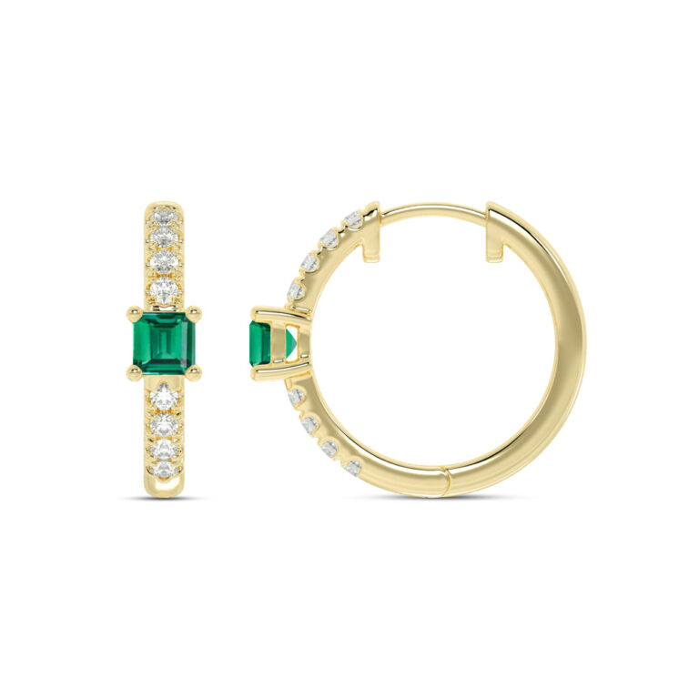 Lab Grown Diamond Celestial Stop Huggie Earring