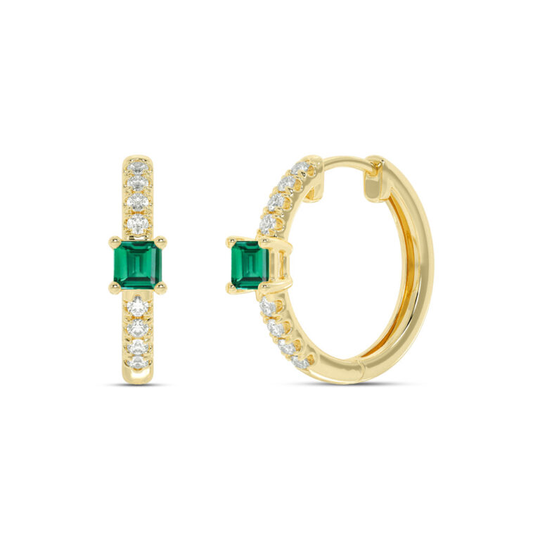 Lab Grown Diamond Celestial Stop Huggie Earring