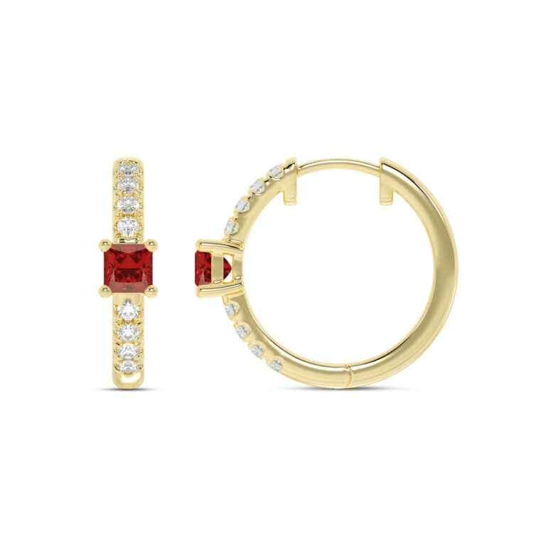 Lab Grown Diamond Celestial Stop Huggie Earring