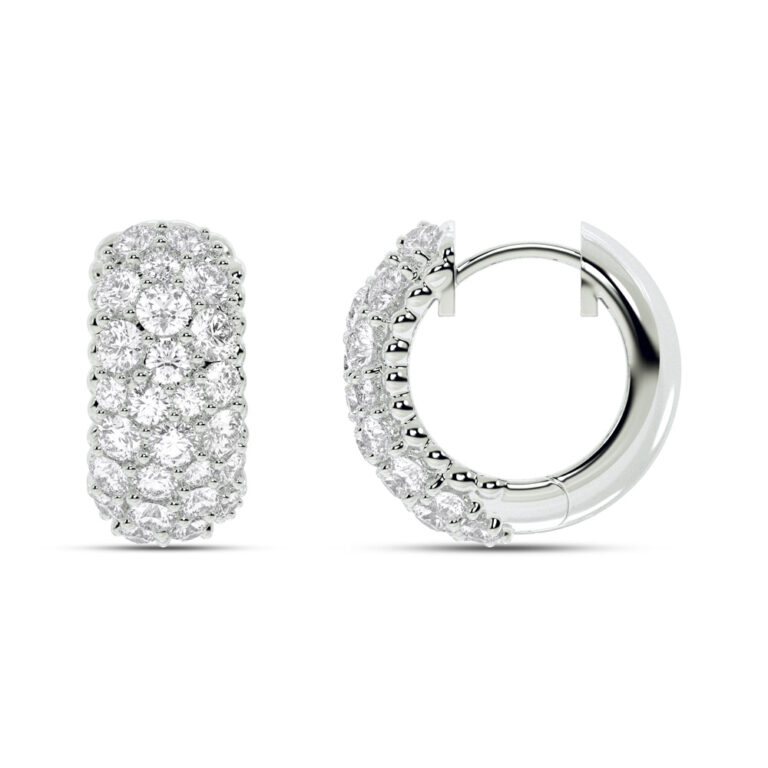 Stellar Embrace Lab Grown Diamond Huggie Earring